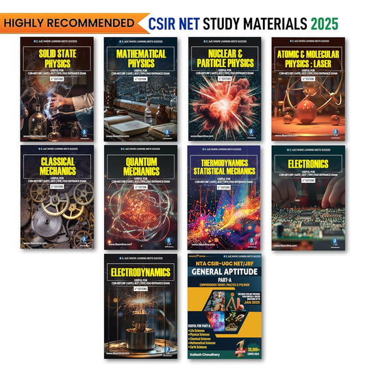 CSIR NET Physical Science Books - Physics Complete Study Materials with Theory & Practice Notes  (10 Books )  | Concept Books for NTA CSIR UGC NET/JRF, GATE, SET & TIFR Physics Examinations in India