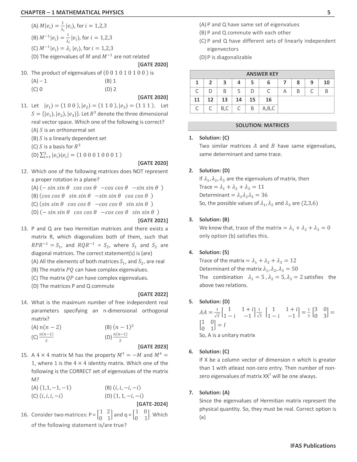 GATE Physics PYQ Book - Previous Year Solved Papers 2026 (2011 to 2024) with Detailed Solutions (Unit Wise Sorted)-Chapter Wise & Topic Wise PYQ Book for GATE Physics Exams