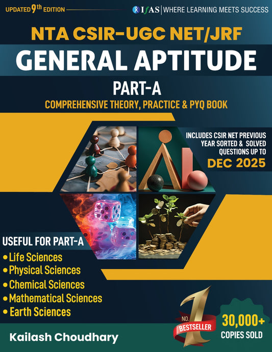 CSIR NET General Aptitude Book 2025 Previous Years Questions Paper with Detailed Solutions Comprehensive Theory & Practice Questions